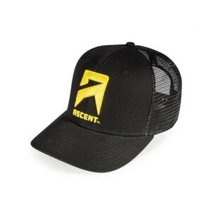 Ascent black yellow baseball hat